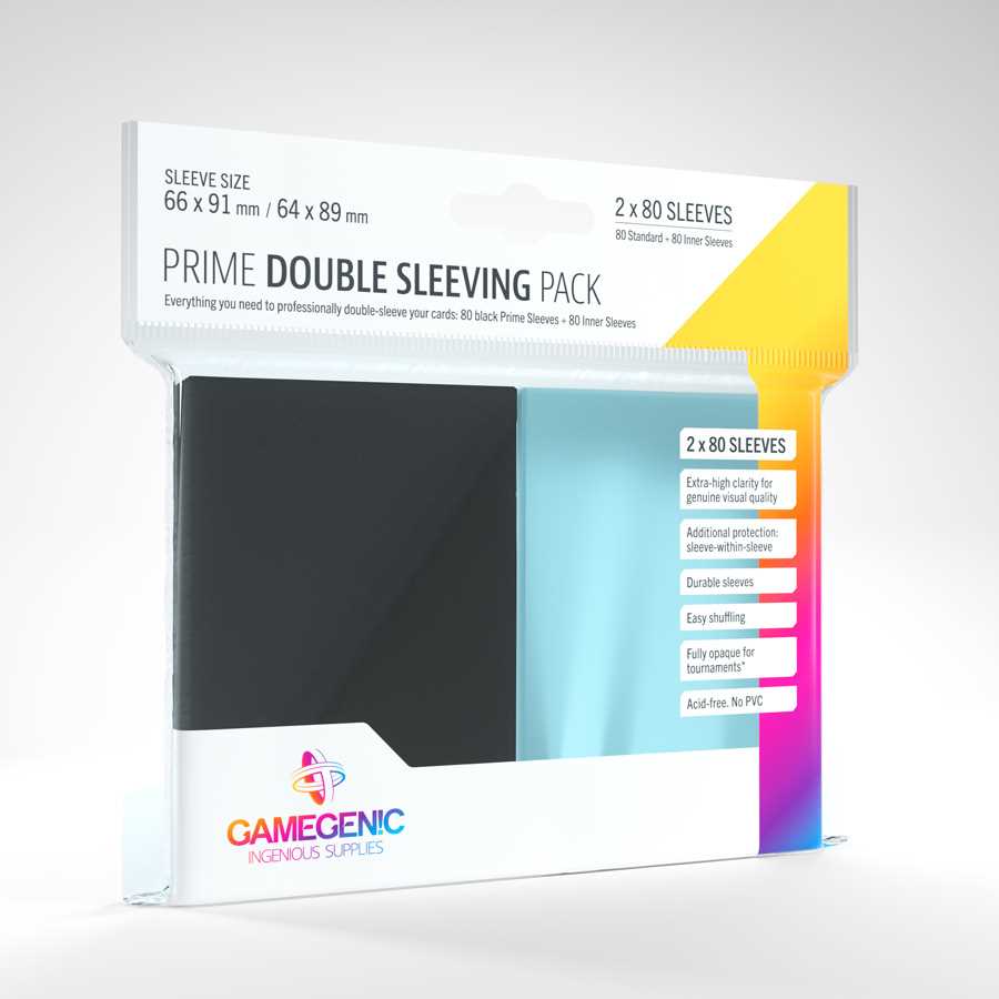 Prime Double Sleeving Pack - Black (80)