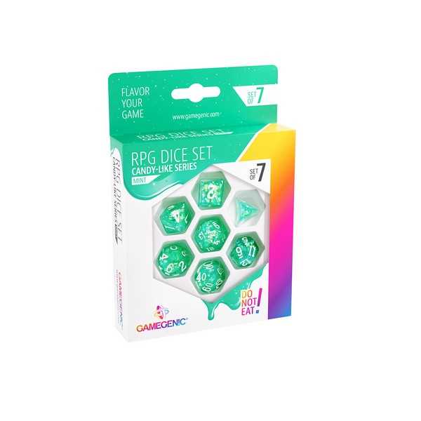 Candy-like Series - Mint - RPG Dice Set (7pcs) Green
