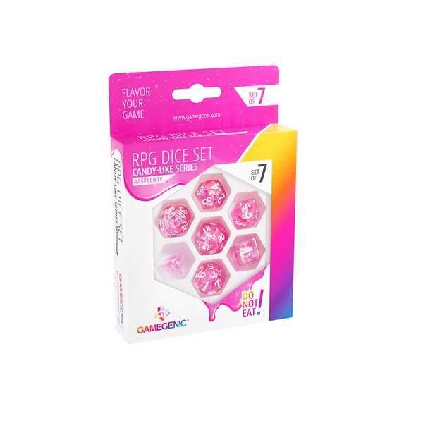 Candy-like Series - Rasberry - RPG Dice Set (7pcs) Pink