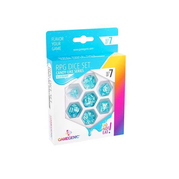 Candy-like Series - Blueberry - RPG Dice Set (7pcs) Blue