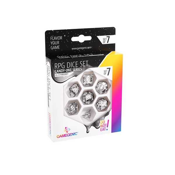 Candy-like Series - Blackberry - RPG Dice Set (7pcs) Black