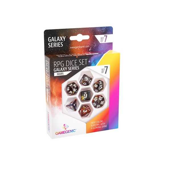 Galaxy Series - Mars - RPG Dice Set (7pcs) Blue/Orange
