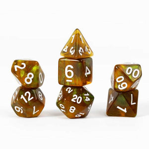 Treasures Unearthed 7-Piece Polyhedral - Peridot