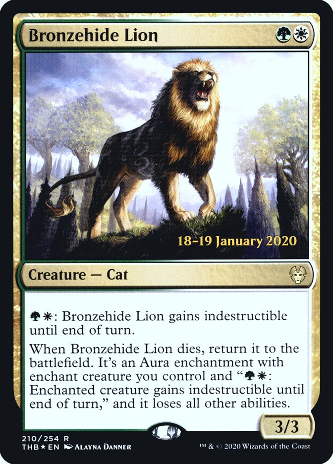 Bronzehide Lion [Theros Beyond Death Prerelease Promos]