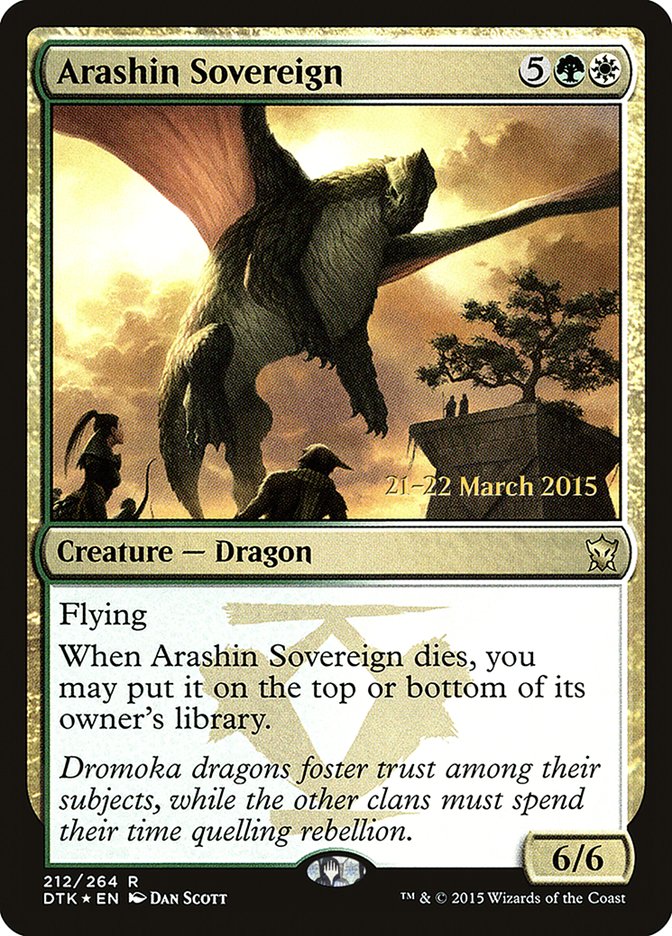 Arashin Sovereign  (Prerelease) [Dragons of Tarkir Prerelease Promos]