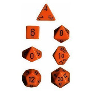 Opaque Poly 7 Set: Orange/Black