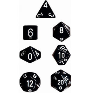 Opaque Poly 7 Set: Black/White