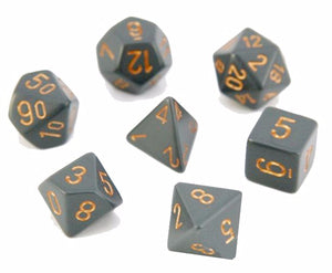 Opaque Poly 7 Set: Dark Grey/Copper