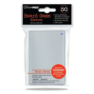 59mm X 92mm Standard European Board Game Sleeves 50ct