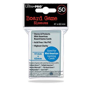 41mm X 63mm Mini American Board Game Sleeves 50ct