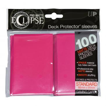 PRO-Matte Eclipse Hot Pink Standard Deck Protector sleeve 100ct