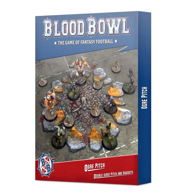 Blood Bowl Ogre Pitch: Double-sided Pitch and Dugouts