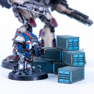 Micro Scale Containers x 6 (Blue)