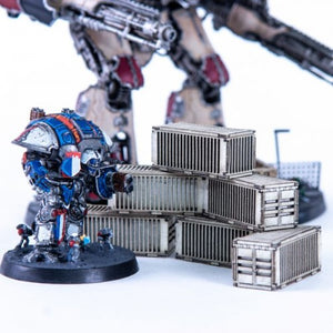 Micro Scale Containers x6 (White)