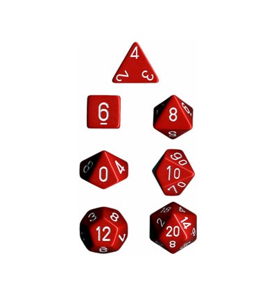 Opaque Poly 7 Set: Red/White