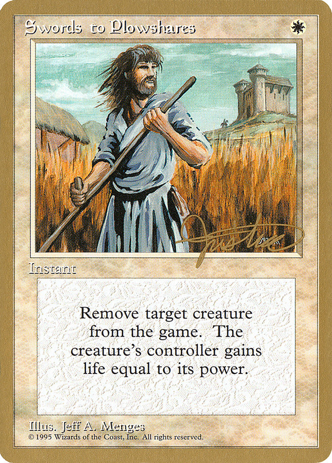 Swords to Plowshares (Mark Justice) [Pro Tour Collector Set]